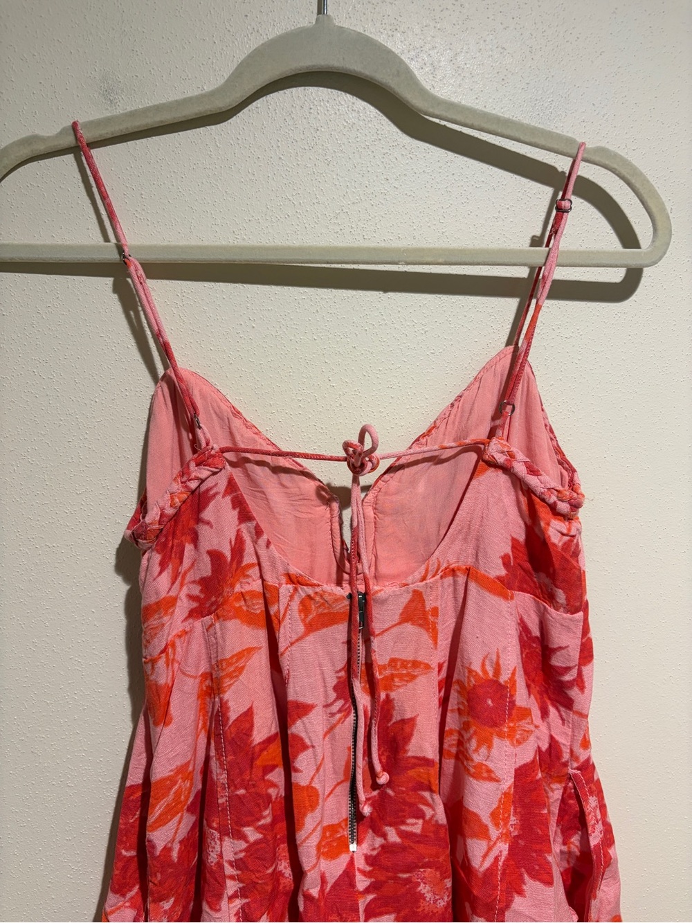 Free People Altura Pink Floral Printed Mini Dress Strawberry Lemonade Small - Picture 12 of 16